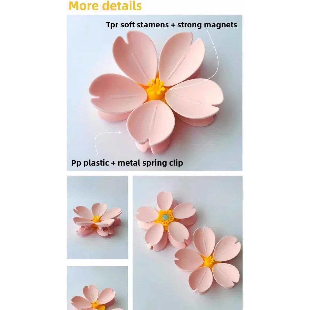 Sakura Magnetic Fridge Clip – Flower Food Bag Sealer Magnet Magnetic Bag Clip Nixie