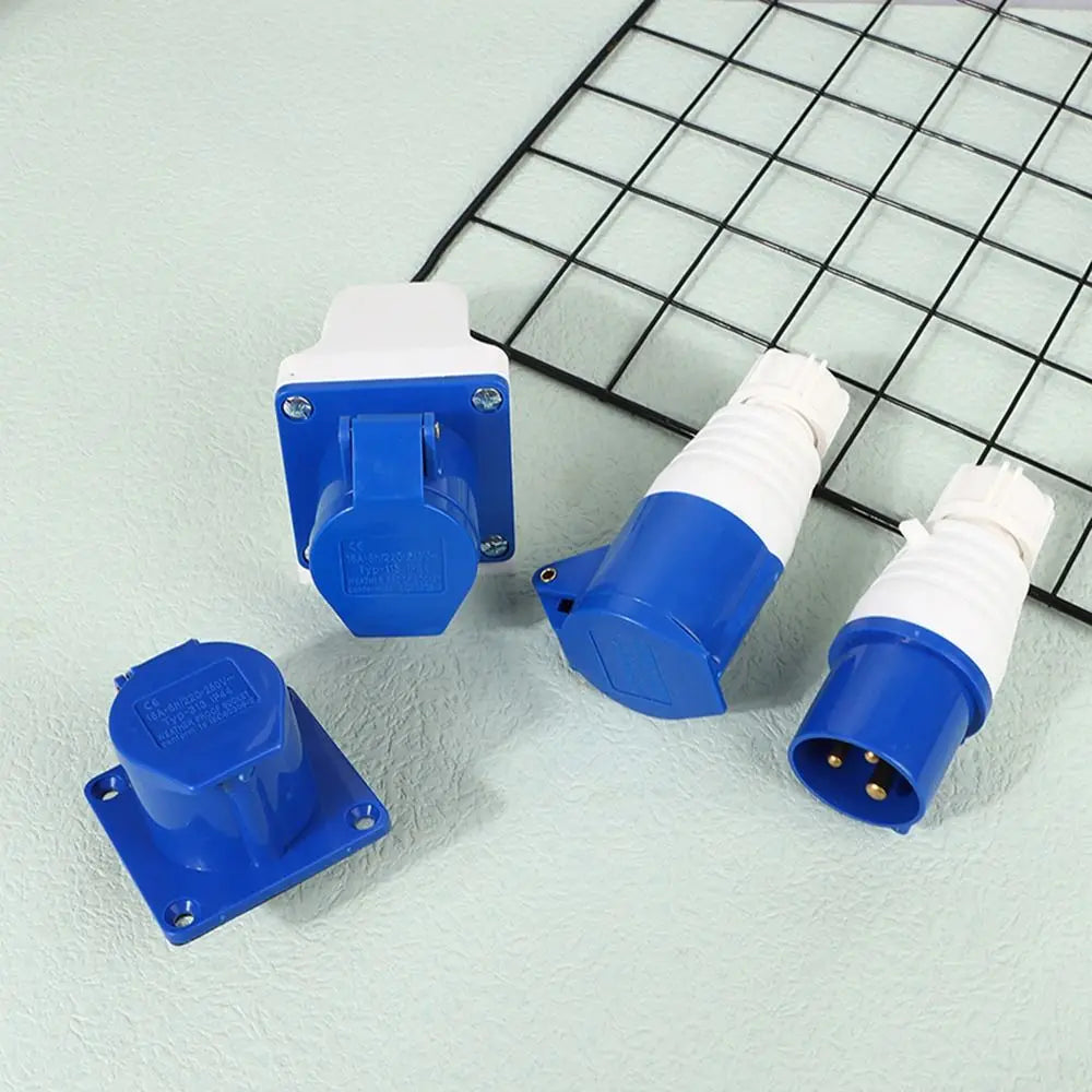 220V 16A Industrial Waterproof Plug 3-Pin IP44 Connector Industrial Waterproof Plug Nixie