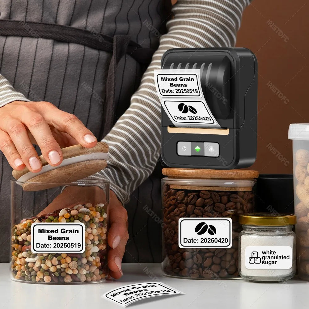 INSTOFC N20 Mini Bluetooth Thermal Label Printer 20-50mm