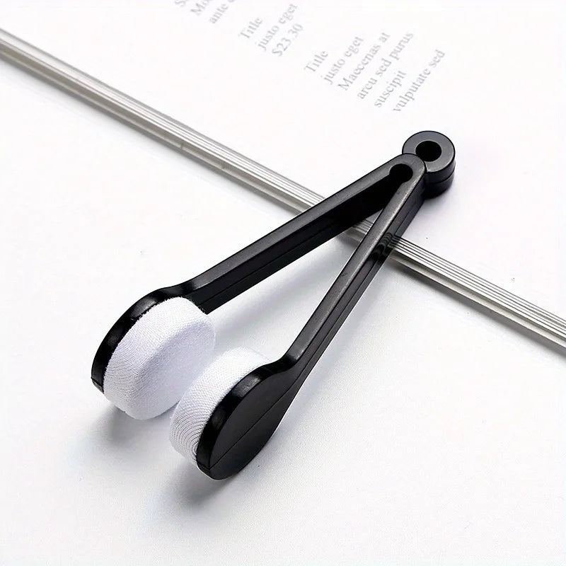 Microfiber Glasses Cleaning Brush & Wipe Tool – 1 or 3 Pack