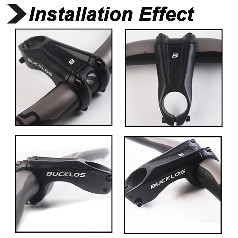 BUCKLOS 70mm Bike Stem 17° Negative Rise 31.8mm MTB Road Bicycle Bicycle Stem Nixie
