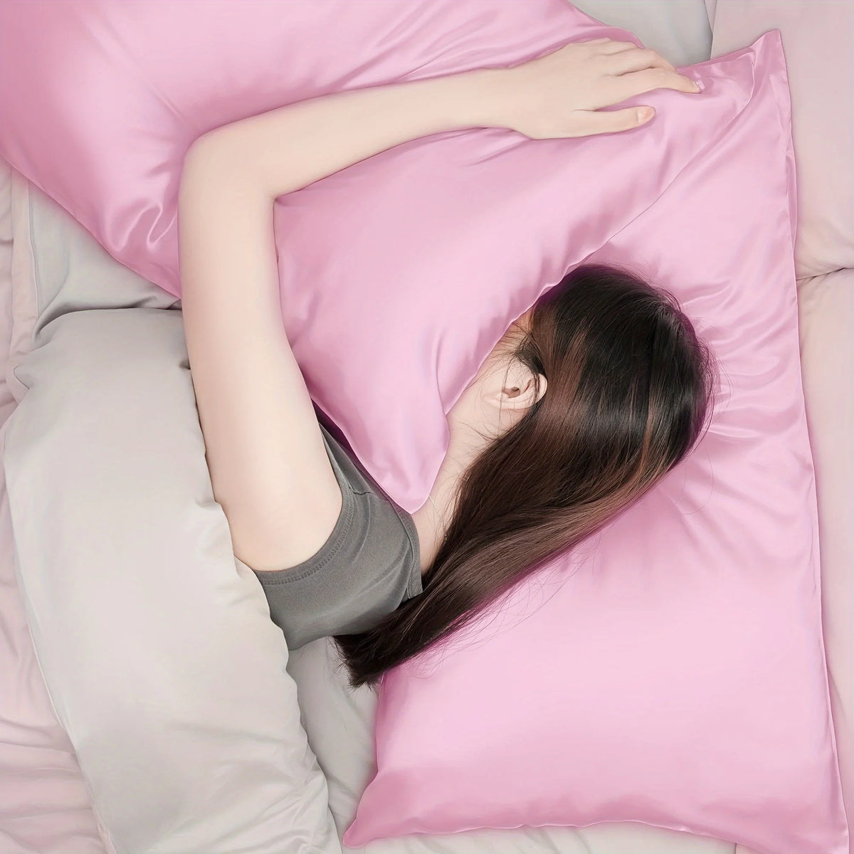Satin Pillowcases 1 Pair – Soft, Breathable & Skin-Friendly