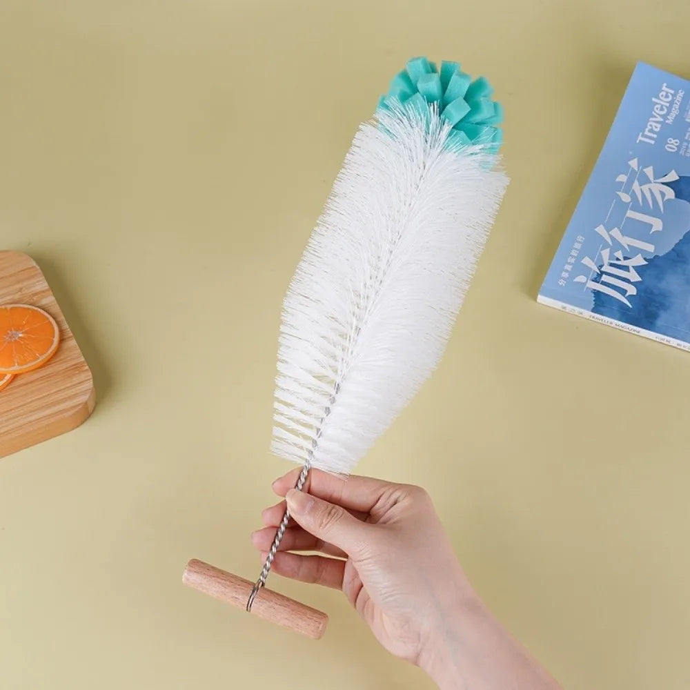 Flexible Long Handle Bottle Brush – Glassware Sponge Cleaner