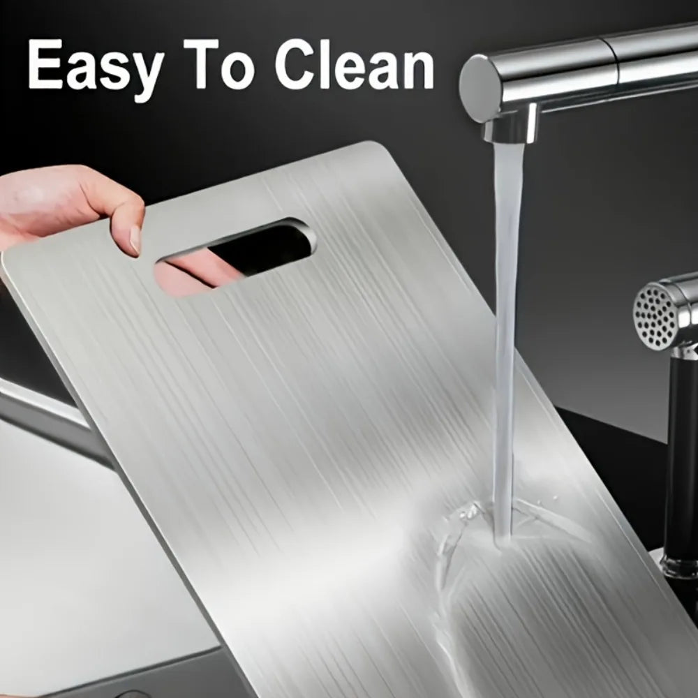 3-Piece Stainless Steel Cutting Board Set – BPA Free & Rustproof Cutting Board Set Nixie