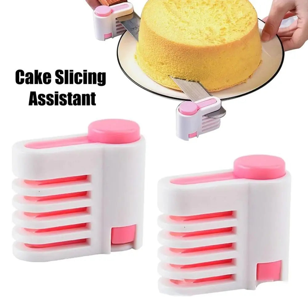 2Pcs Adjustable Cake Slicer & Toast Layer Cutting Guide Tool
