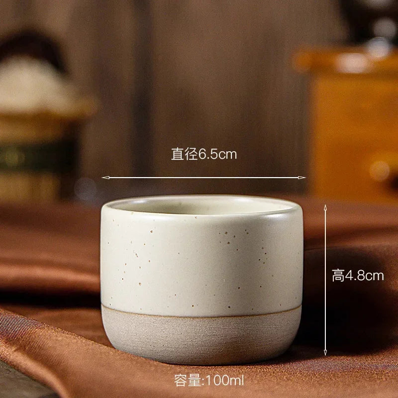 Japanese Retro Stone Ceramic Espresso Cup – Wabi-Sabi Style Ceramic Espresso Cup Nixie <200ml Small