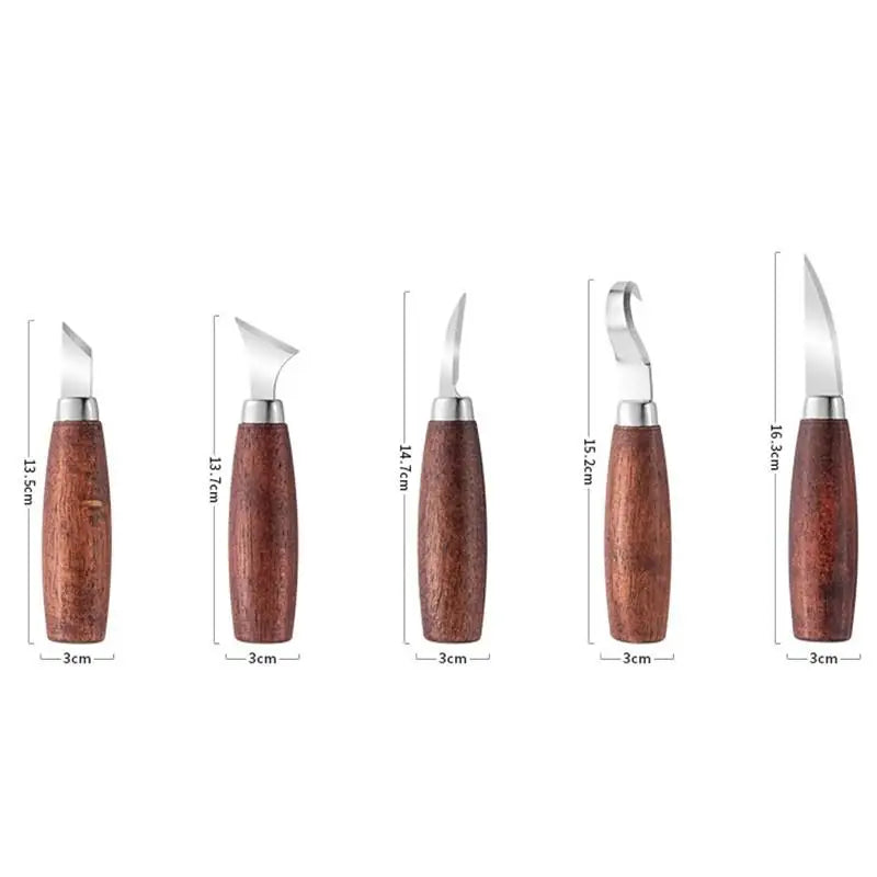 5-Piece Wood Carving Tool Set – Whittling Kit for Beginners Wood Carving Kit Nixie