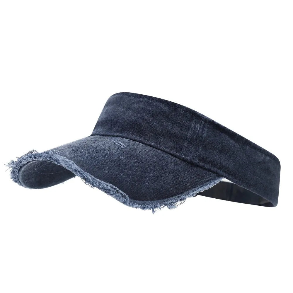 Washed Cotton Sun Visor Hat – UV Protection Sports Cap Sun Visor Cap Nixie
