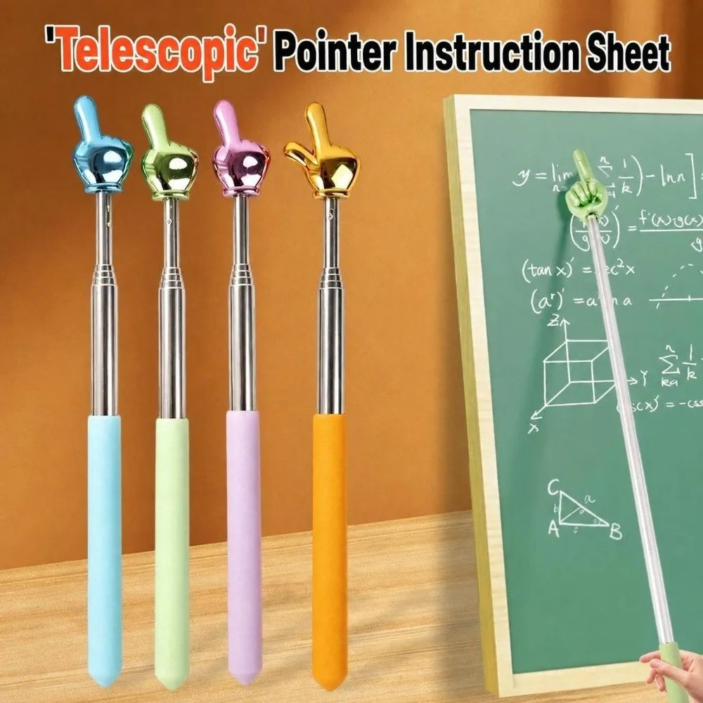 Retractable Teaching Pointer Stick – Finger Tip, Non-Slip Teaching Pointer Stick Nixie