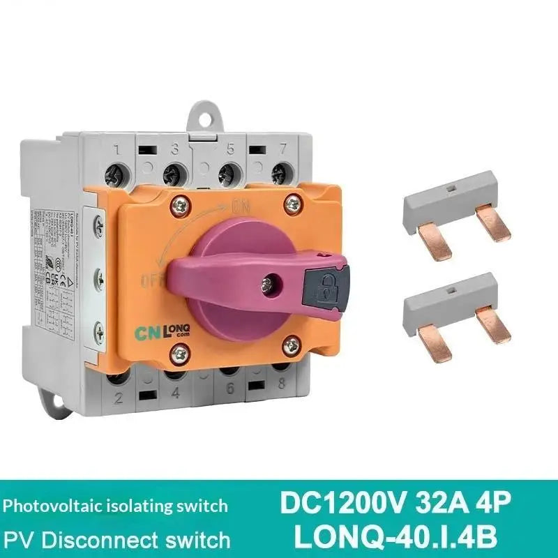 4P DIN-Rail DC Isolator Rotary Switch 32A 1200V – Solar PV DC Isolator Switch Nixie A4