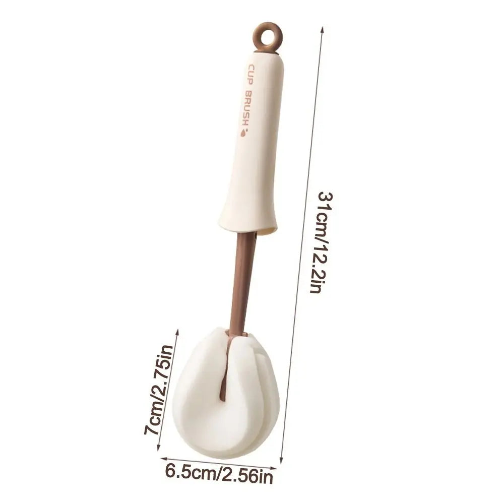 Long-Handle 2-in-1 Cup Cleaning Brush with Sponge