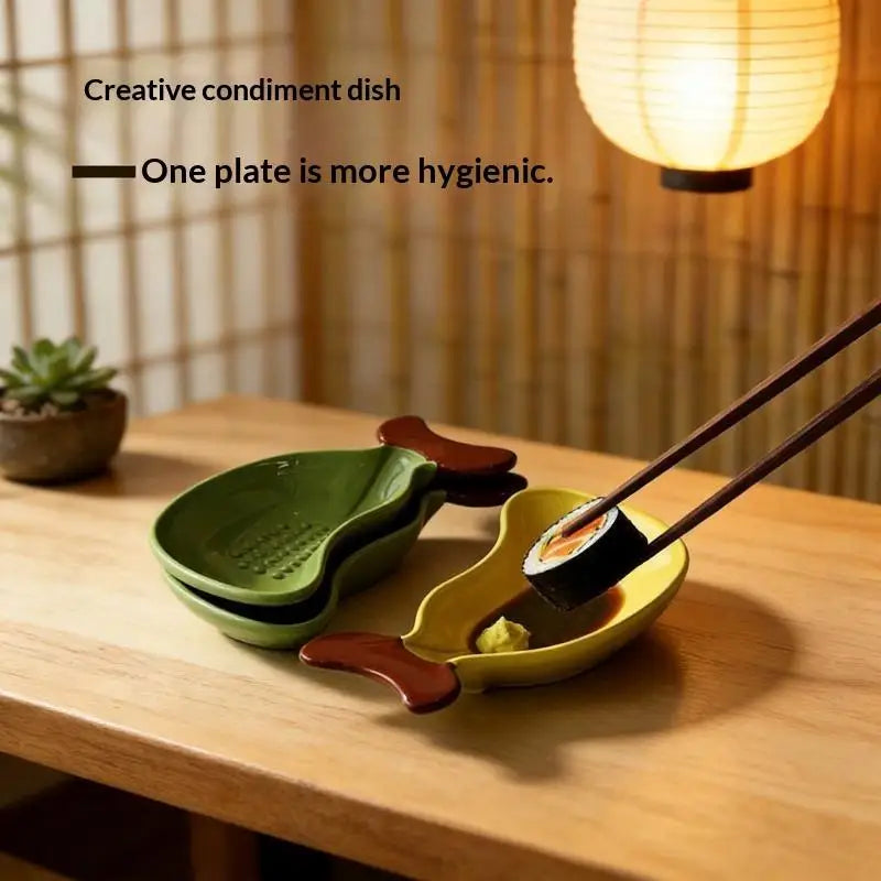 Fish-Shaped BPA-Free Seasoning Dish & Grinding Plate | JETTING Seasoning Dish Nixie