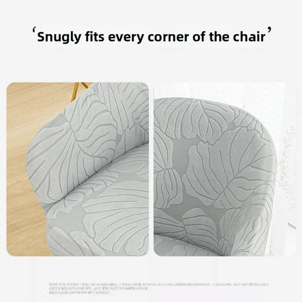Leaf Jacquard Armchair Cover – Elastic Slip-Resistant Slipcover