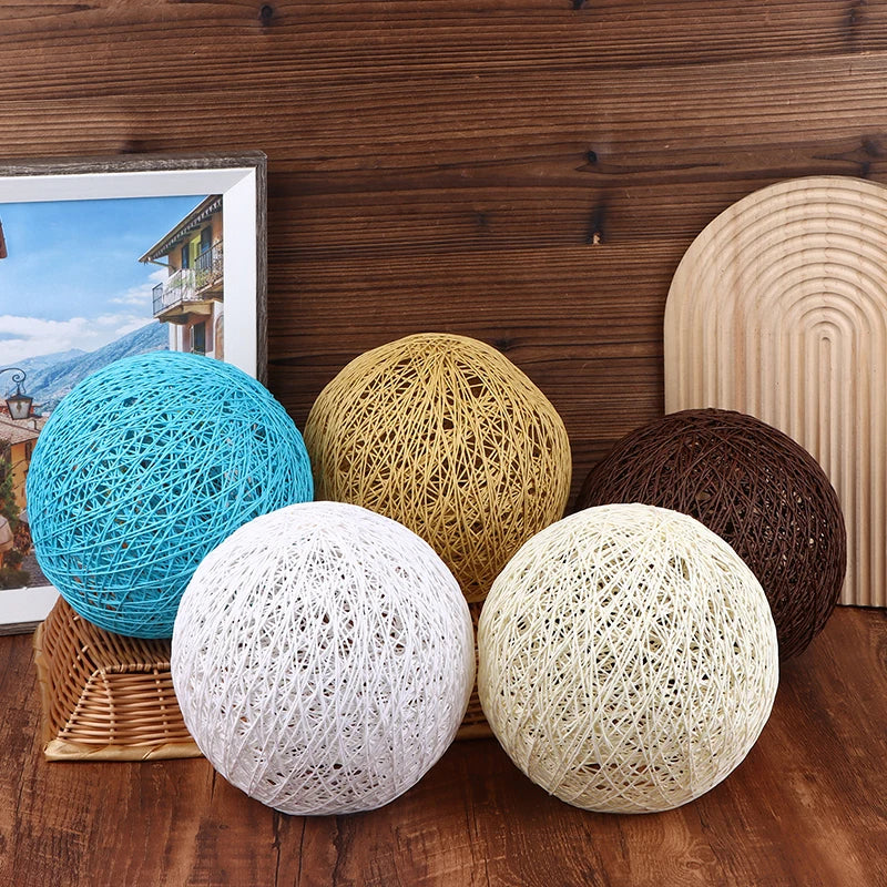 Round Hand-Woven Rattan Pendant Lampshade 20cm | Boho Décor Pendant Lampshade Nixie