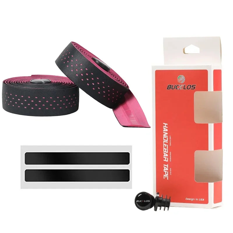 BUCKLOS Bike Handlebar Tape – Breathable PU+EVA Bar Wrap Bicycle Handlebar Tape Nixie PINK