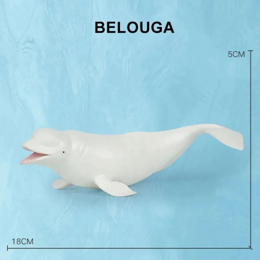 Ocean Animal PVC Figurines – Shark, Whale & Dolphin Sea Life Set Animal Figure Set Nixie