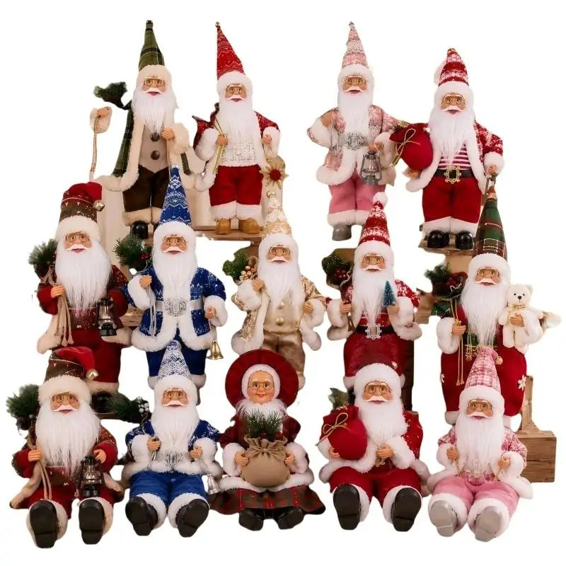 Santa Claus Standing Figurine – Handcrafted Christmas Decor Christmas Figurine Nixie