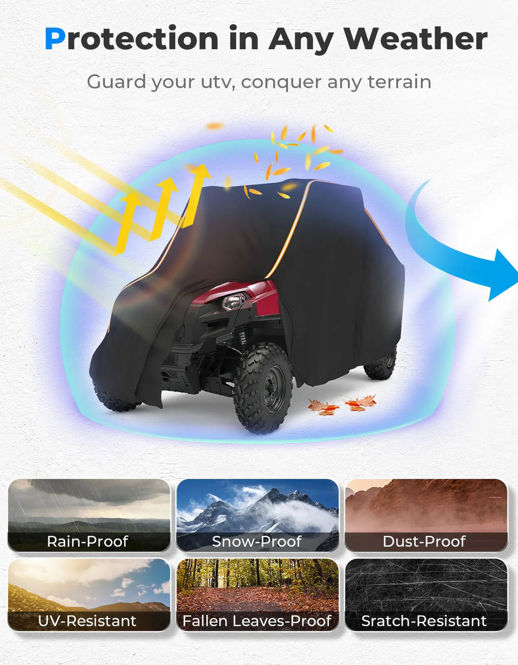 KEMIMOTO UTV Cover for Polaris Ranger RZR 900 1000 – Waterproof UTV Storage Cover Nixie