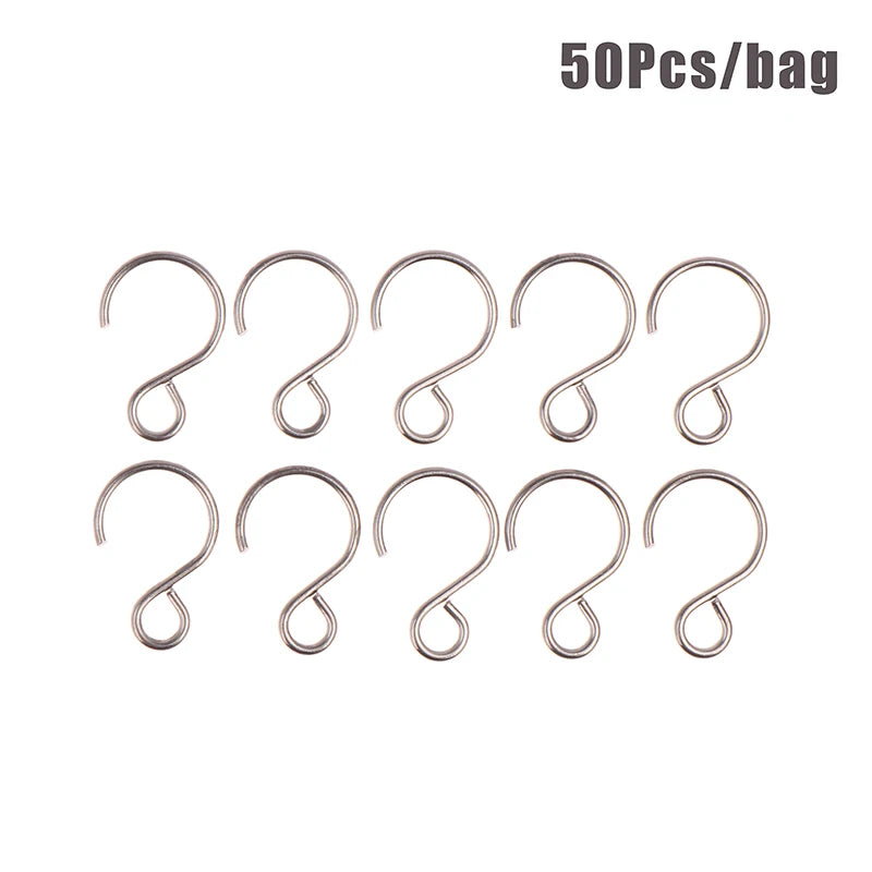 50Pcs Silver S Hook Crystal Connectors for Chandelier & DIY