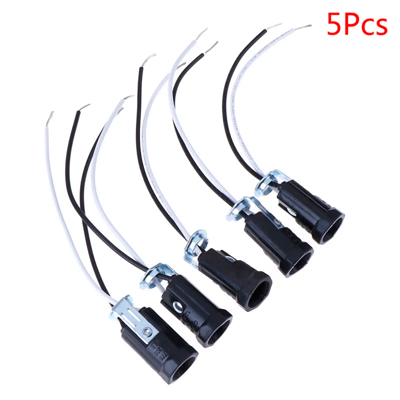 5-Pack E12 Candelabra Keyless Light Sockets with 15cm Leads