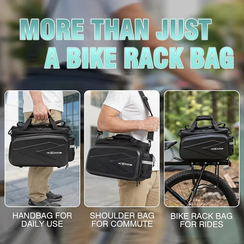 BUCKLOS 19L Bike Rear Rack Trunk Bag – Waterproof Pannier Bike Trunk Bag Nixie