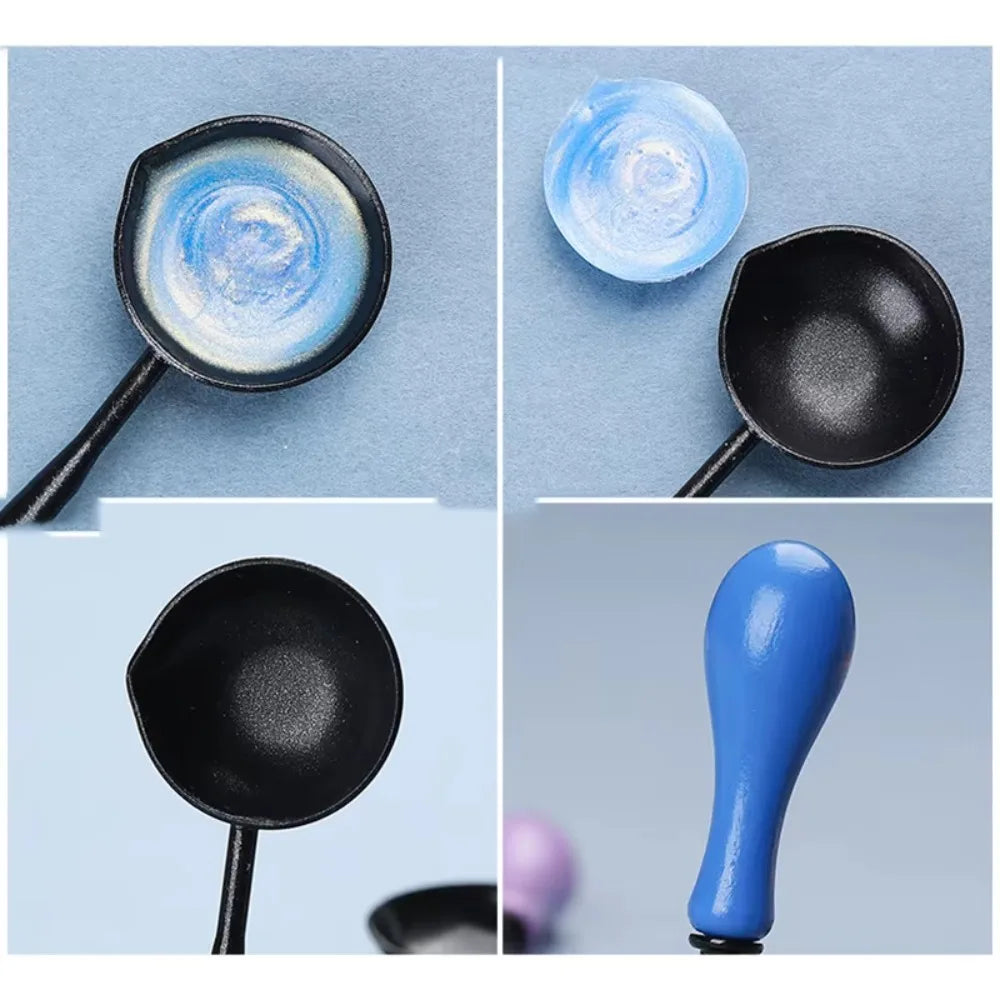 Non-Stick Wax Sealing Spoon – Reusable Wood Handle Tool Wax Sealing Tool Nixie