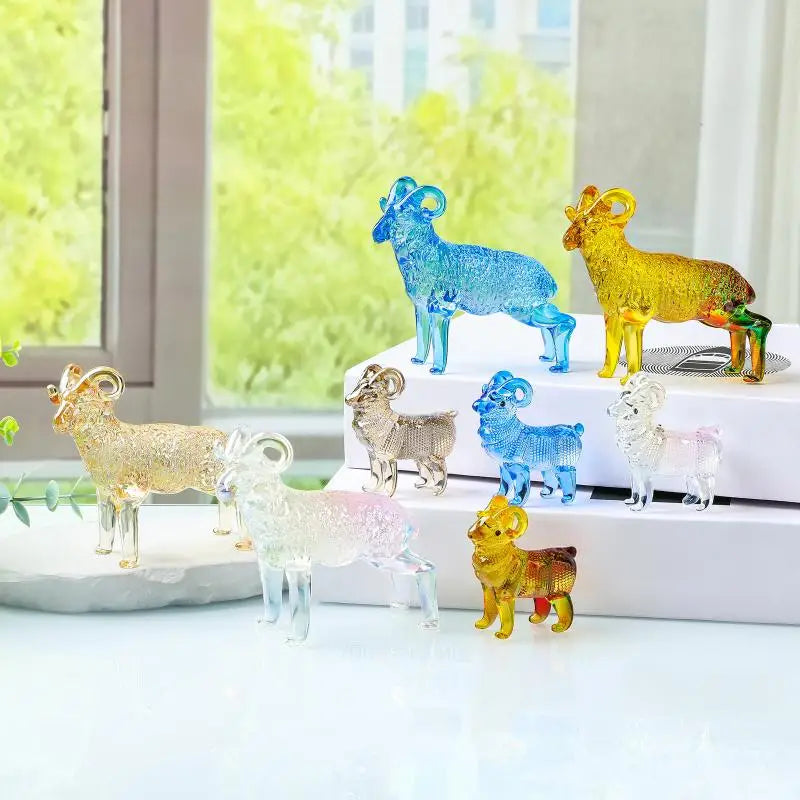 2027 Zodiac Sheep Crystal Figurine – Décor & Gift Crystal Figurine Nixie