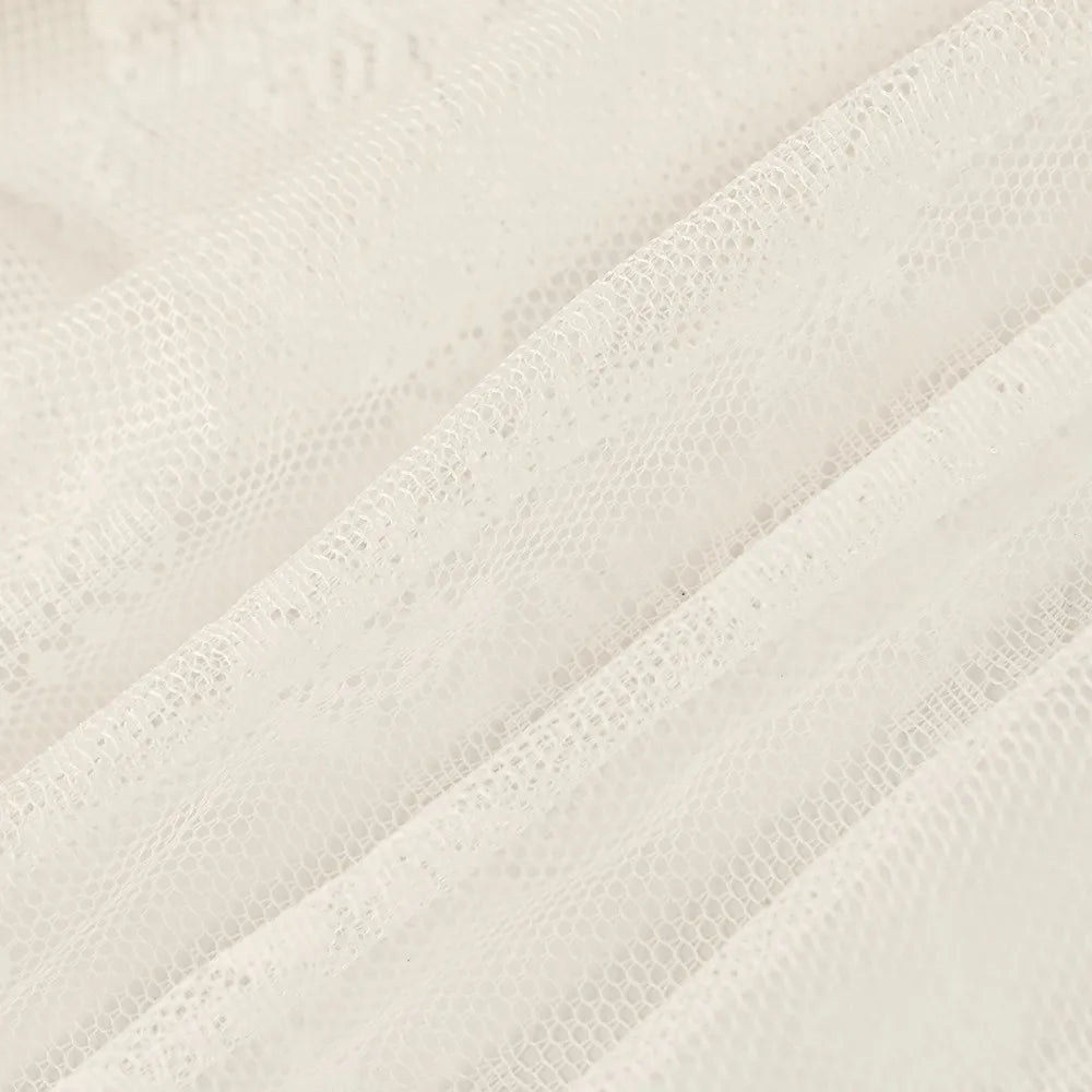 Milk-Silk Dining Chair Slipcover Lace Trim Non-Slip Universal Fit Chair Slipcover Nixie