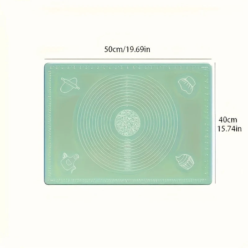 Silicone Baking Mat 50x40cm – Non-Stick Pastry Mat Silicone Baking Mat Nixie green 50x40cm