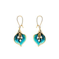 2PCS Enamel Flower Drop Earrings – Bohemian Tassel Style Women Drop Earrings Set Nixie StyleA
