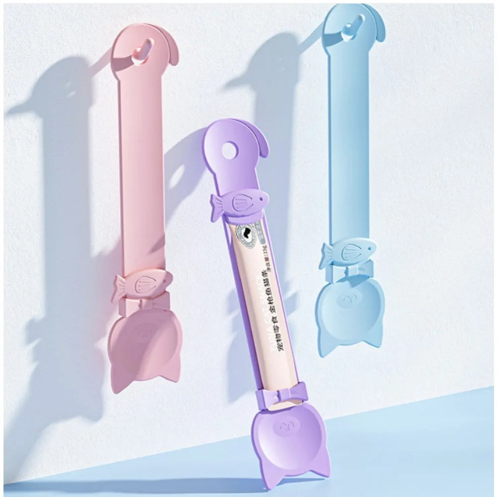Long Handle Cat Squeeze Feeder Spoon – Treat Dispenser for Pets Pet Feeder Spoon Nixie