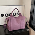 Japanese Minimalist Large Canvas Tote Bag for Women 2025 Canvas Tote Bag Nixie Purple