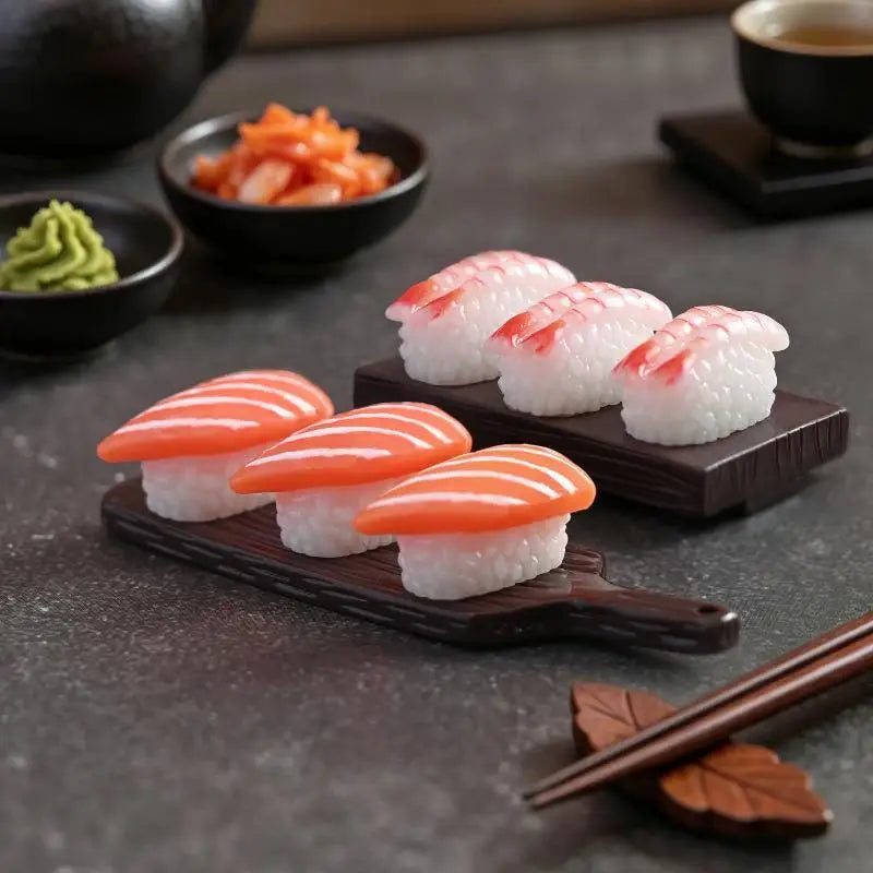 10pcs Mini Sushi Resin Miniature DIY Pendants & Dollhouse Decor Resin Craft Miniatures Nixie