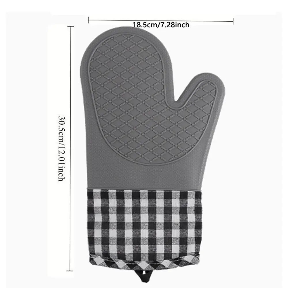 Silicone Kitchen Gloves Non-Slip Heat Resistant 1pc/2pcs Silicone Oven Gloves Nixie