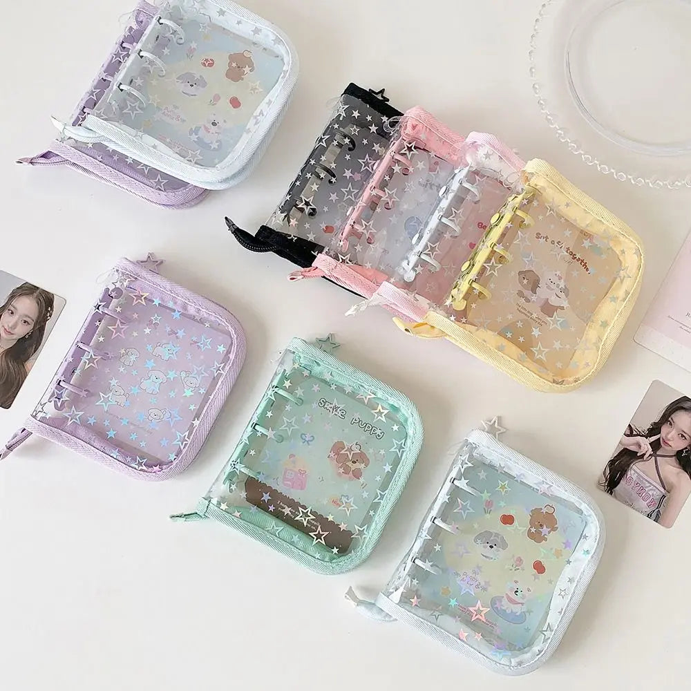 A8 Kpop Photocard Binder | Star Glitter PVC Loose-Leaf Album Photocard Binder Nixie