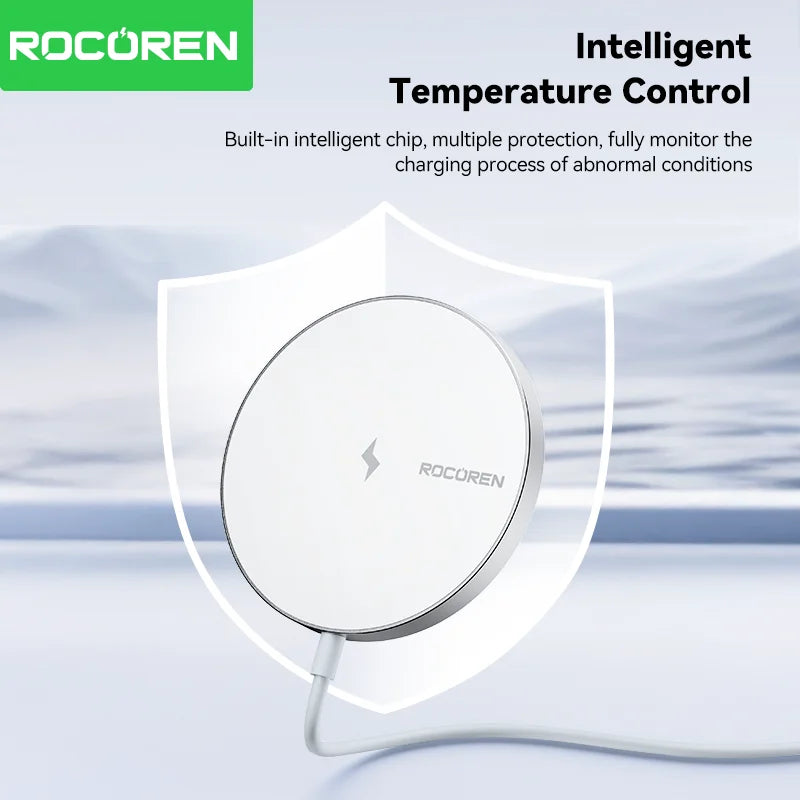 Rocoren 15W Magnetic Qi Wireless Charger for iPhone & Xiaomi Wireless Charger Nixie