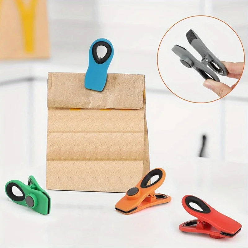 Magnetic Bag Clips Reusable Food Sealing Clips – 3/6 Pack Food Storage Clips Nixie