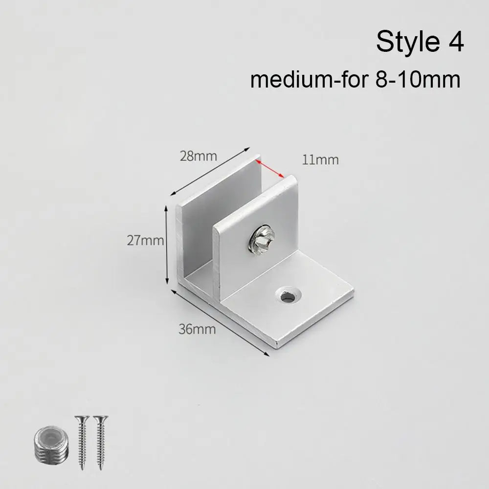 Zinc Alloy Glass Shelf Clamp Bracket for 6–12mm Glass