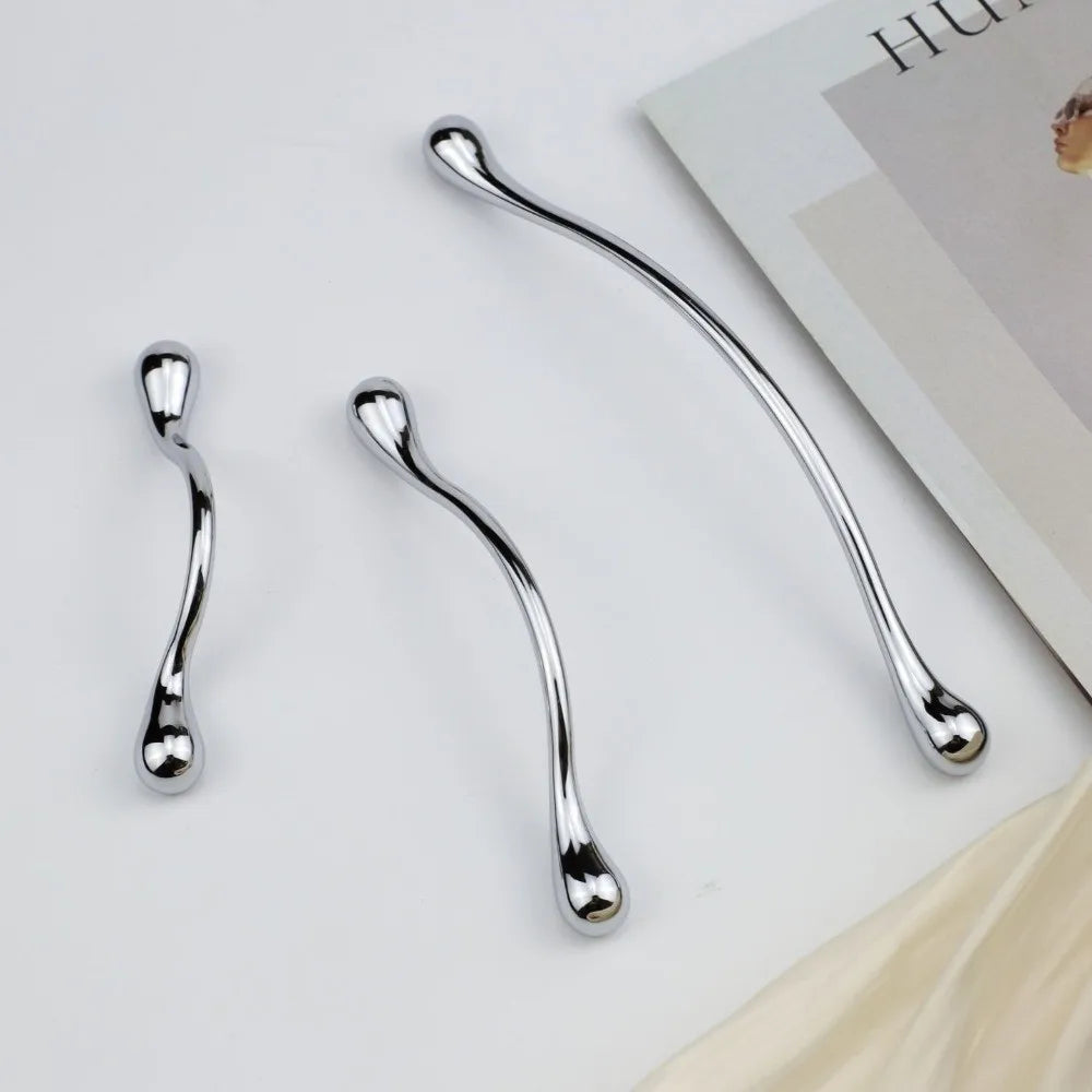 Retro Zinc Alloy Cabinet Handles | French Style Door Pull Gold/Silver