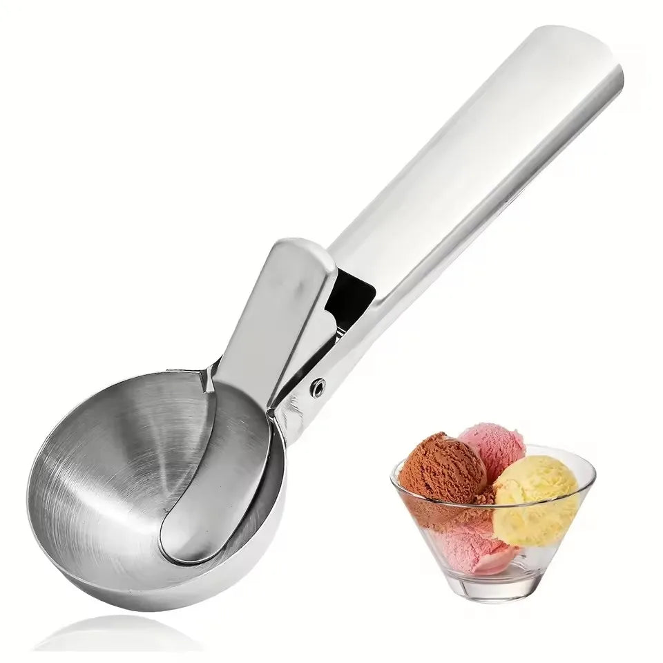 Stainless Steel Ice Cream & Fruit Ball Scoop – Dual-Purpose Ice Cream Scoop Nixie