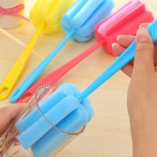 2-Pack Sponge Brush Set for Wine Glasses, Bottles & Cups Kitchen Cleaning Brush Nixie