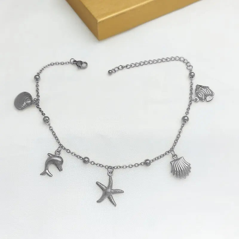 Women's Stainless Steel Ankle Bracelet | Beach Sea Style Anklet