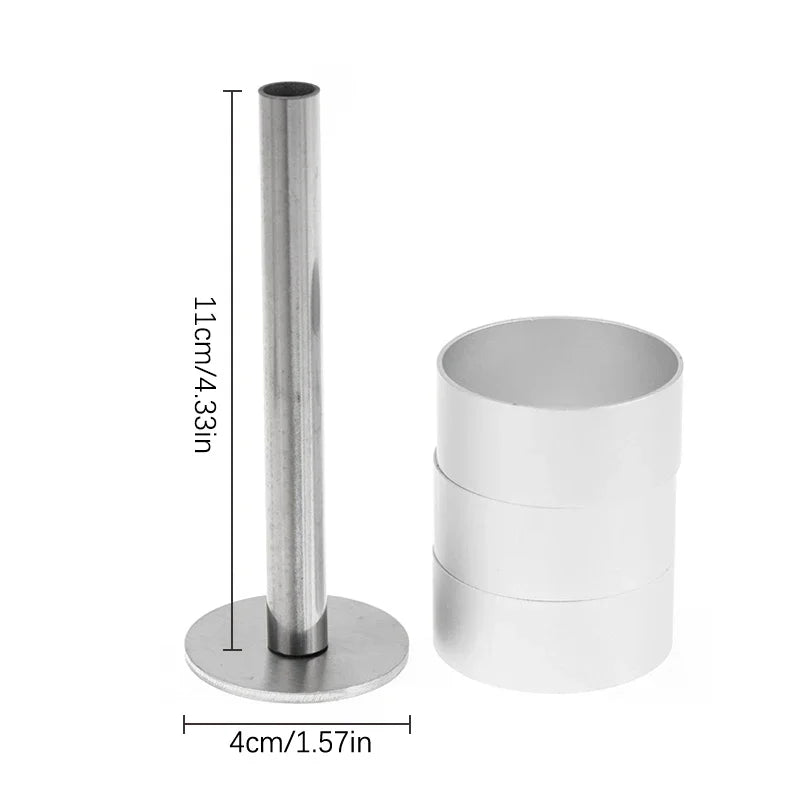 Stainless Steel Pastry Mold with Pusher – DIY Baking Tool