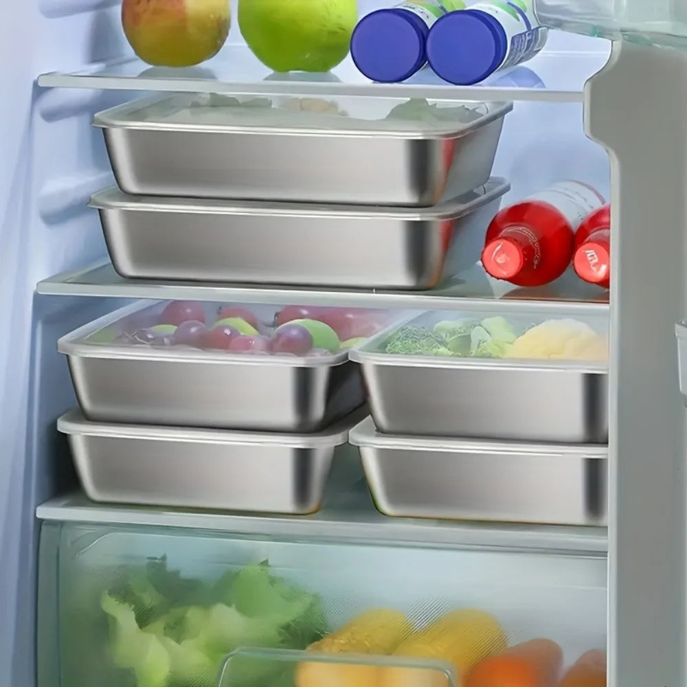 10-Piece Stainless Steel Food Storage Container Set | Meal Prep Food Storage Containers Nixie