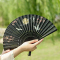 Bamboo Silk Folding Hand Fan – Vintage Chinese Style & Tassel Folding Hand Fan Nixie 3
