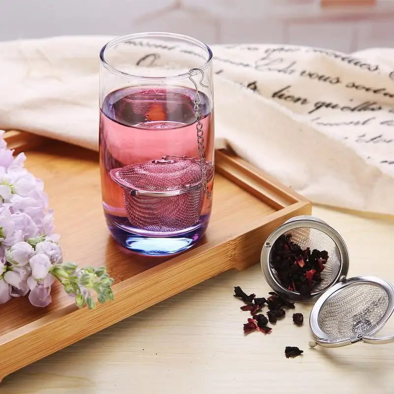 Stainless Steel Tea Ball Infuser & Spice Strainer with Chain