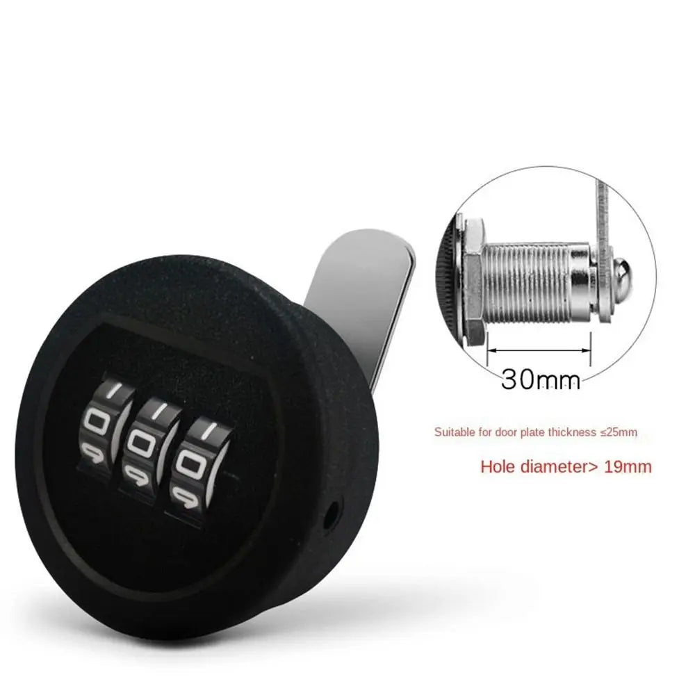 Zinc Alloy 3-Digit Combination Lock for Drawers & Cabinets