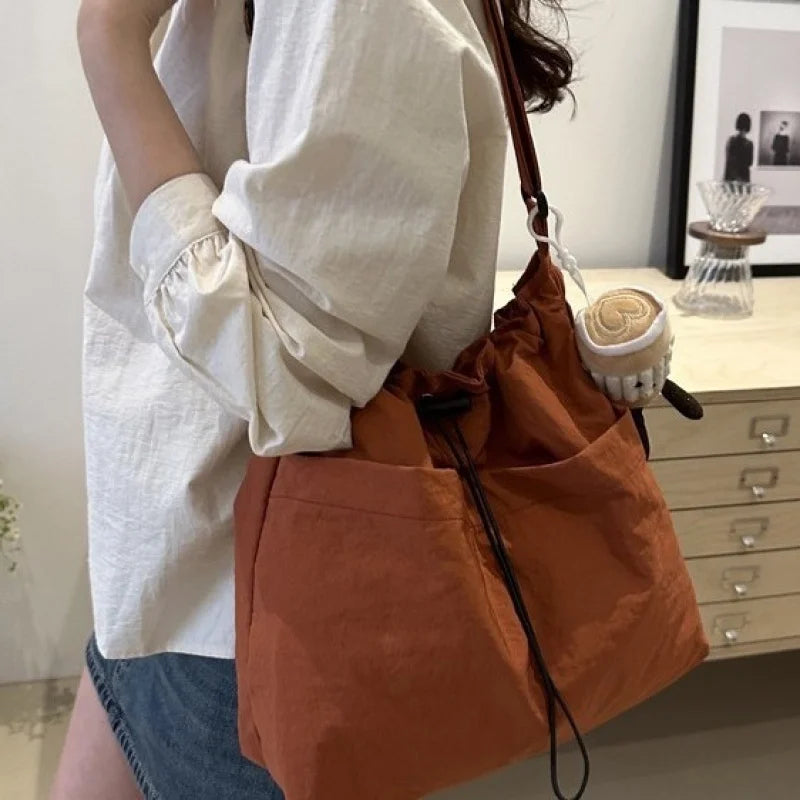 Women's Large Drawstring Tote Bag – Japanese Ins Style Women's Tote Bag Nixie
