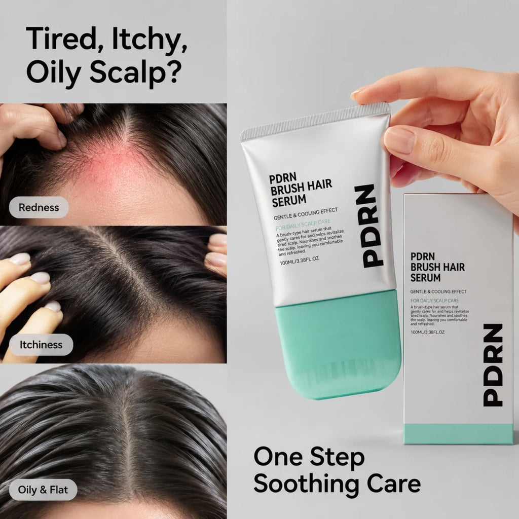 PDRN Hair Serum Cooling Brush – Scalp Nourishing Treatment Scalp Hair Serum Nixie