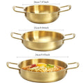 3-Piece Gold Korean Ramen Pot Set | Stainless Steel Cooking Pots Cookware Pot Set Nixie 3PCS